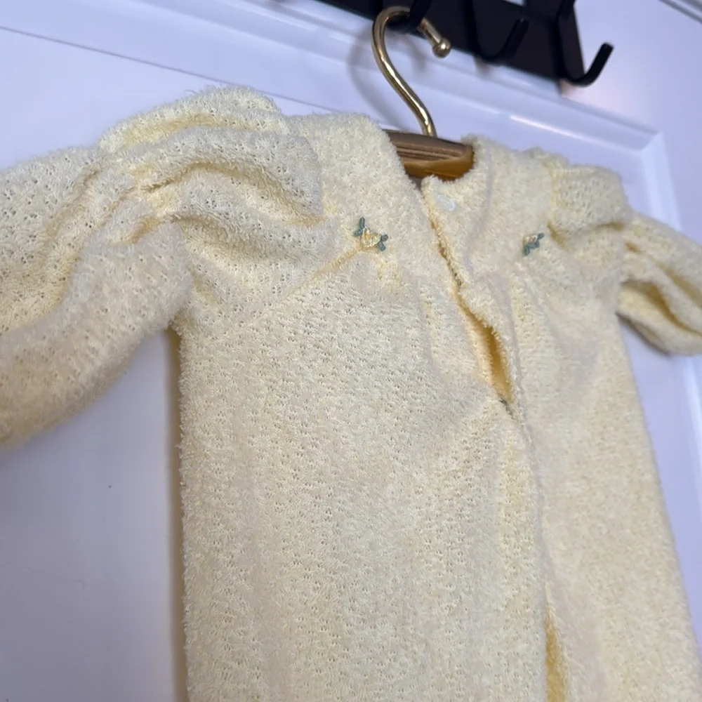 Baby Bliss size 6 months vintage baby night gown yellow